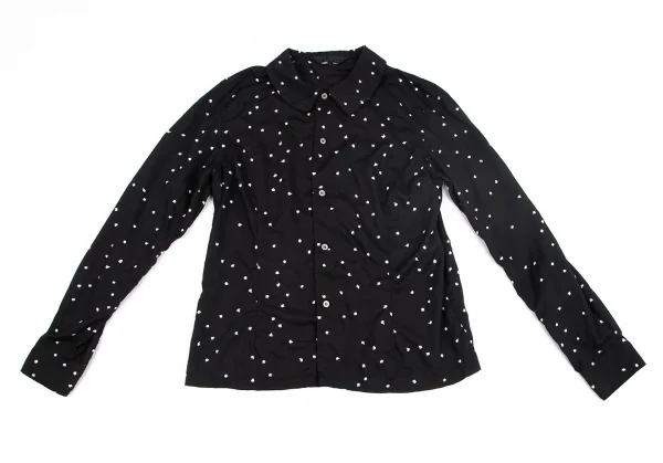 コムコム コムデギャルソンCOMME des GARCONS ポリドットエンブロイダリーセットアップ 黒白L・S K-127477_003
