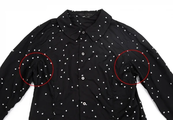 コムコム コムデギャルソンCOMME des GARCONS ポリドットエンブロイダリーセットアップ 黒白L・S K-127477_004
