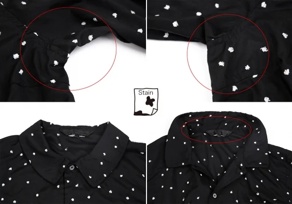 コムコム コムデギャルソンCOMME des GARCONS ポリドットエンブロイダリーセットアップ 黒白L・S K-127477_005