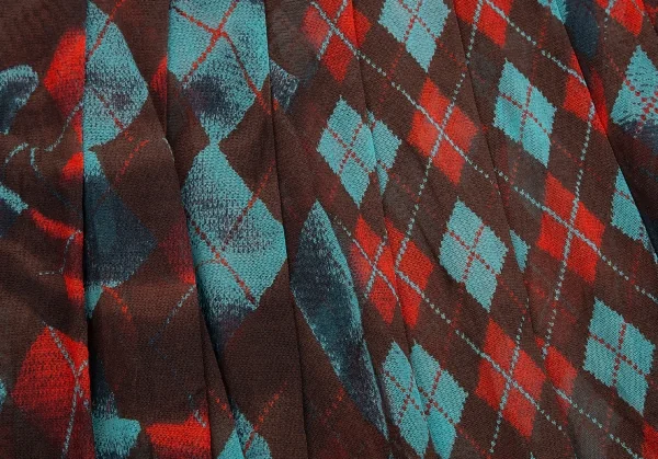 Jean-Paul GAULTIER FEMME Argyle Printed Mesh Skirt K-127513_010