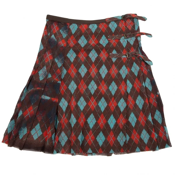 Jean-Paul GAULTIER FEMME Argyle Printed Mesh Skirt K-127513_002