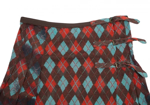 Jean-Paul GAULTIER FEMME Argyle Printed Mesh Skirt K-127513_003