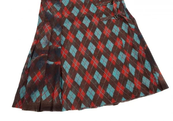Jean-Paul GAULTIER FEMME Argyle Printed Mesh Skirt K-127513_005