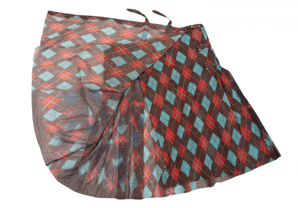 Jean-Paul GAULTIER FEMME Argyle Printed Mesh Skirt K-127513_007