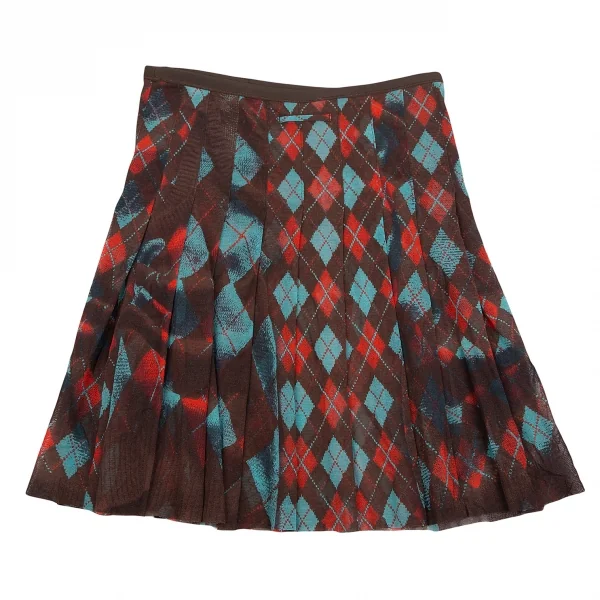 Jean-Paul GAULTIER FEMME Argyle Printed Mesh Skirt K-127513_008