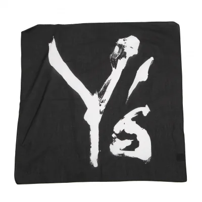 Y's Calligraphy Logo Printed Scarf