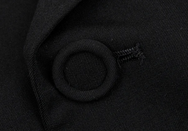 トリココムデギャルソンtricot COMME des GARCONSウールギャバダブルボタンピークドラペルセットアップ 黒M K-127529_008