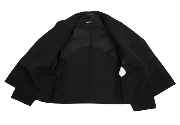 トリココムデギャルソンtricot COMME des GARCONSウールギャバダブルボタンピークドラペルセットアップ 黒M K-127529_009