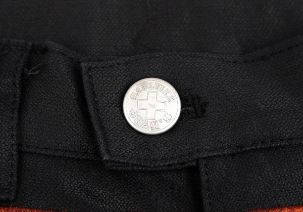 ジャンポールゴルチエ オムJean Paul GAULTIER HOMME ポリウレタン刺繍貼り付けパンツ 黒茶44 K-127570_006