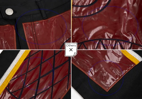 ジャンポールゴルチエ オムJean Paul GAULTIER HOMME ポリウレタン刺繍貼り付けパンツ 黒茶44 K-127570_009