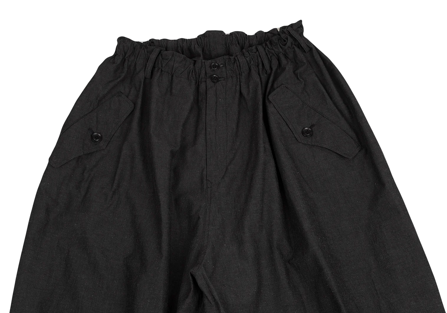 Y's　ワイズ ワイズY's コットンリネンギャザー裾ベルテッドパンツ