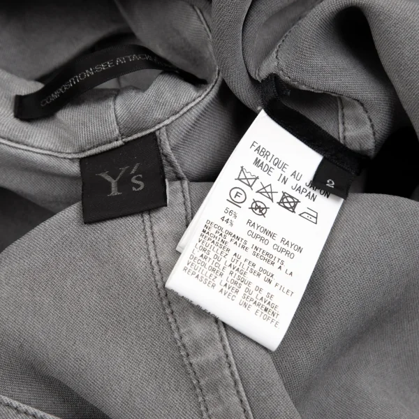 Y's Printed Hoodie Zipper Coat K-127589_019