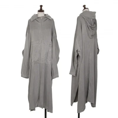 Y's Printed Hoodie Zipper Coat