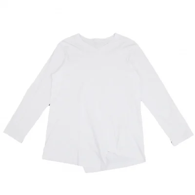 Ground Y Asymmetric Hem Switching V-neck Long Top