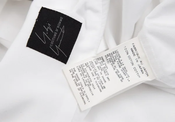 YOHJI YAMAMOTO COSTUME D'HOMME Cotton Long Sleeve Shirt K-127594_014