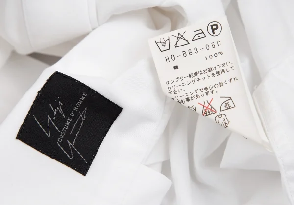 YOHJI YAMAMOTO COSTUME D'HOMME Cotton Long Sleeve Shirt K-127594_015