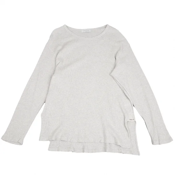 Yohji Yamamoto POUR HOMME Cotton Waffle T Shirt Grey 3 K-127595_001
