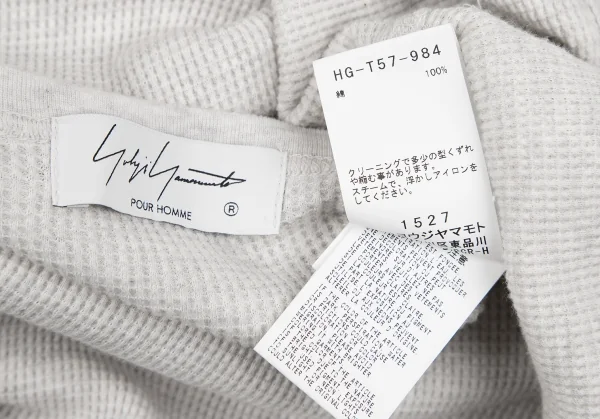 Yohji Yamamoto POUR HOMME Cotton Waffle T Shirt K-127595_011