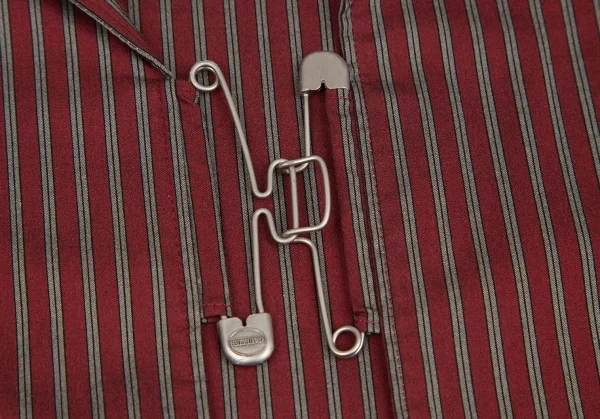 Jean-Paul GAULTIER FEMME Flint Pinned Stripe Short Sleeve Shirt K-127604_005