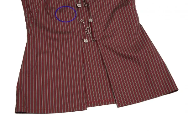 Jean-Paul GAULTIER FEMME Flint Pinned Stripe Short Sleeve Shirt K-127604_007