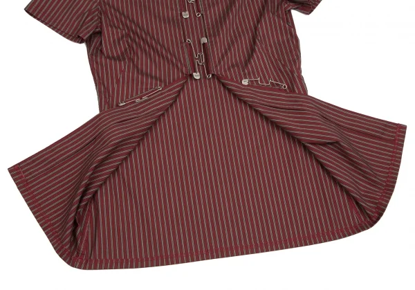 Jean-Paul GAULTIER FEMME Flint Pinned Stripe Short Sleeve Shirt K-127604_009