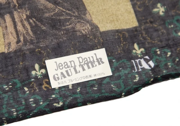 Jean-Paul GAULTIER Engraving Print Handkerchief K-127607_004