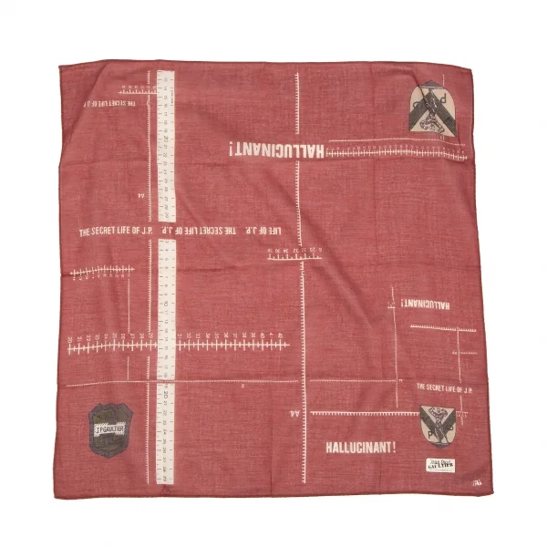 Jean-Paul GAULTIER Major Printed Handkerchief Red  K-127608_001