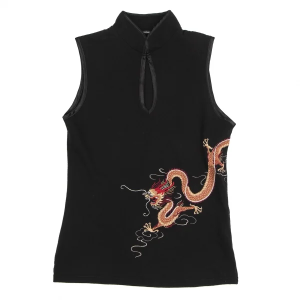 VIVIENNE TAM Dragon Embroidery Sleeveless Shirt K-127612_002
