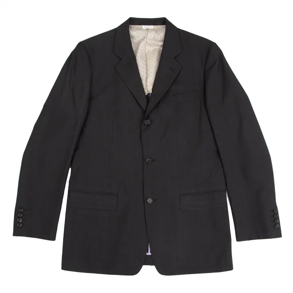 COMME des GARCONS HOMME DEUX Silk Blended Wool Jacket Charcoal L K-127621_001