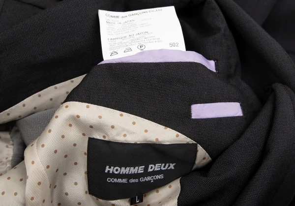 COMME des GARCONS HOMME DEUX Silk Blended Wool Jacket K-127621_014
