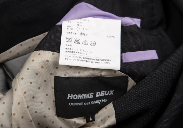 COMME des GARCONS HOMME DEUX Silk Blended Wool Jacket K-127621_015