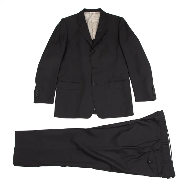 コムデギャルソン オムドゥCOMME des GARCONS HOMME DEUX シルク混ウールセットアップスーツ チャコールL K-127623_001