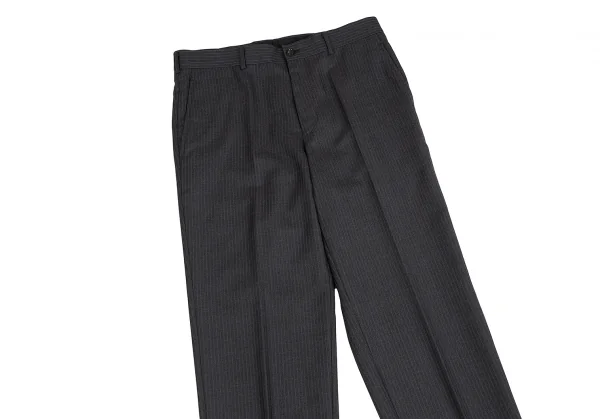コムデギャルソン オムCOMME des GARCONS HOMME ウールストライプパンツ グレーM K-127626_002