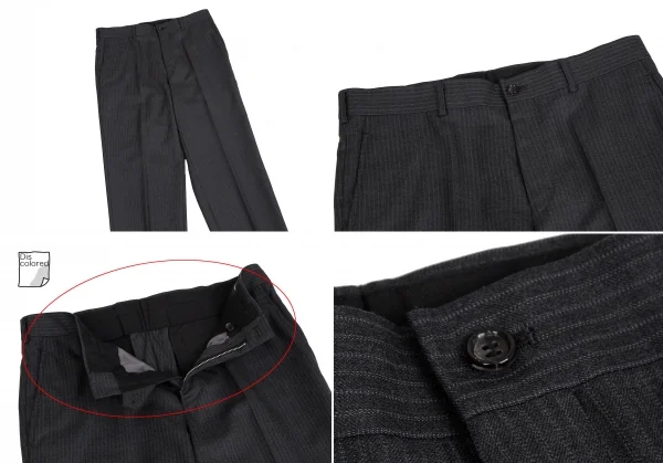 コムデギャルソン オムCOMME des GARCONS HOMME ウールストライプセットアップスーツ グレーM K-127627_012