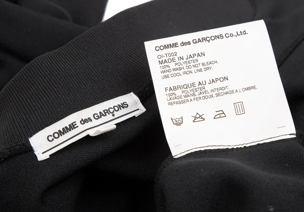 コムデギャルソンCOMME des GARCONS ポリジャージートラックジャケット 黒L K-127630_016