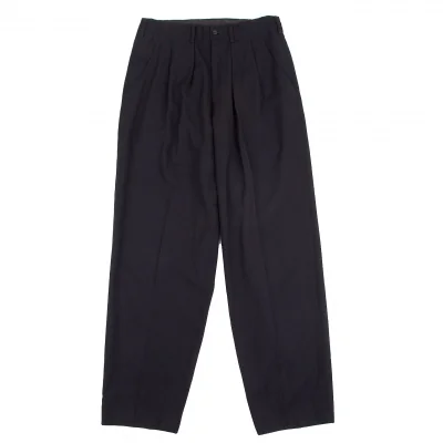 ヨウジヤマモト プールオムYohji Yamamoto POUR HOMMEウールギャバタックパンツ