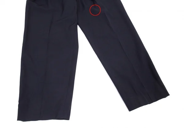 ヨウジヤマモト プールオムYohji Yamamoto POUR HOMME ウールギャバダブルセットアップスーツ 紺L・M K-127637_012