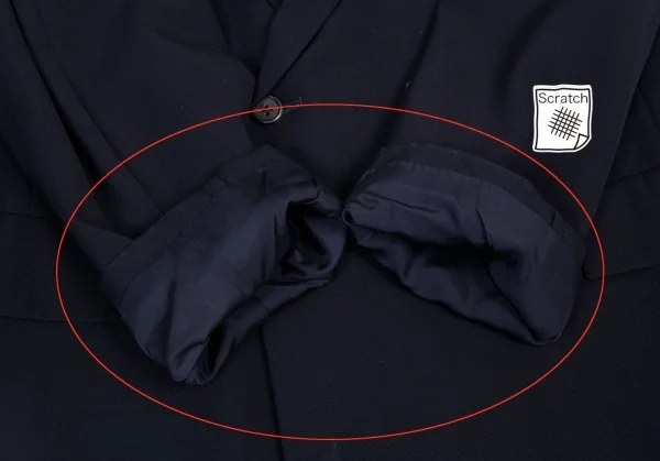 ヨウジヤマモト プールオムYohji Yamamoto POUR HOMME ウールギャバダブルセットアップスーツ 紺L・M K-127637_006