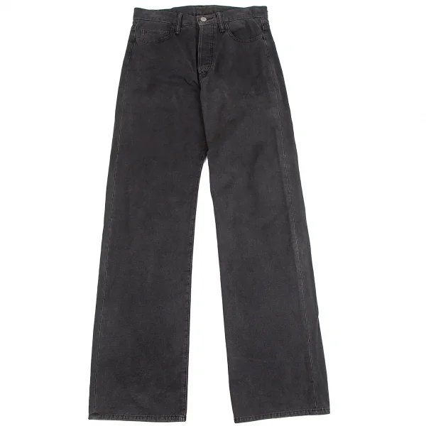 Yohji Yamamoto POUR HOMME Washed Cotton Straight Pants Charcoal 3(W32L36) K-127639_001