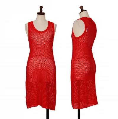 DKNY JEANS Cotton Mesh Long Sleeveless Shirt