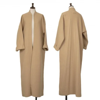 Jean-Paul GAULTIER FEMME Wool Pleated Long Coat