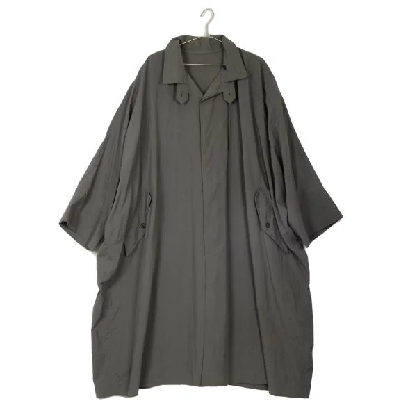 ISSEY MIYAKE MEN Nylon Squid Coat Grey M K-127653_001