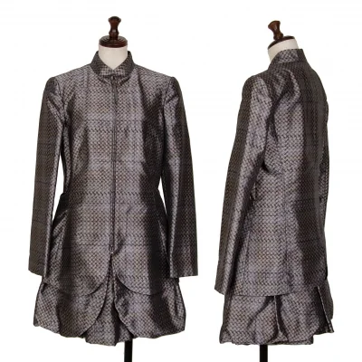 EMPORIO ARMANI Check Layered Jacket & Balloon Skirt