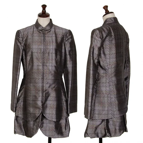EMPORIO ARMANI Check Layered Jacket & Balloon Skirt K-127657_002