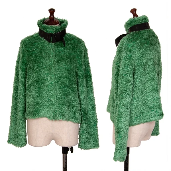 EMPORIO ARMANI Feather Pile Jacket Green 38 K-127659_001