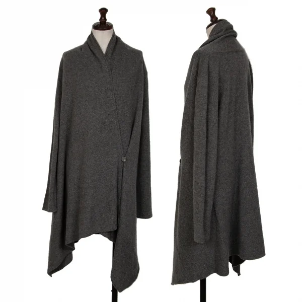 ARMANI COLLEZIONI Cashmere Drape Knit Cardigan Grey 44 K-127666_001