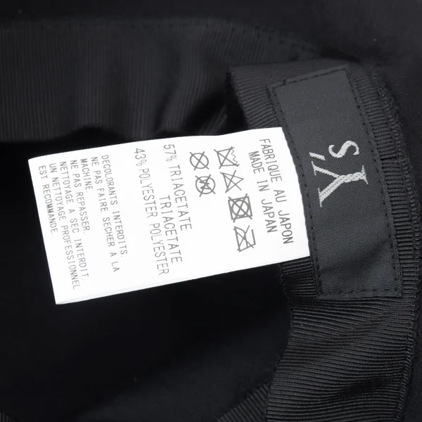 ワイズY's トリアセテートポリ切替バケットハット 黒 K-127704_008