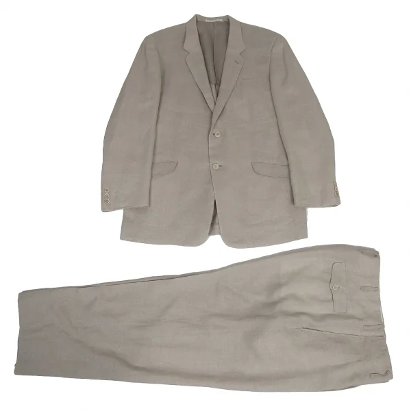 Yohji Yamamoto COSTUME D' HOMME Linen Jacket & Pants Beige 6 K-127720_001