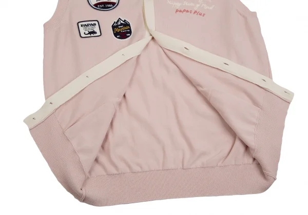 Papas+ Patch & Embroidery Cotton Knit Vest K-127734_011