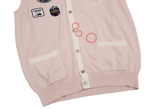 Papas+ Patch & Embroidery Cotton Knit Vest K-127734_008